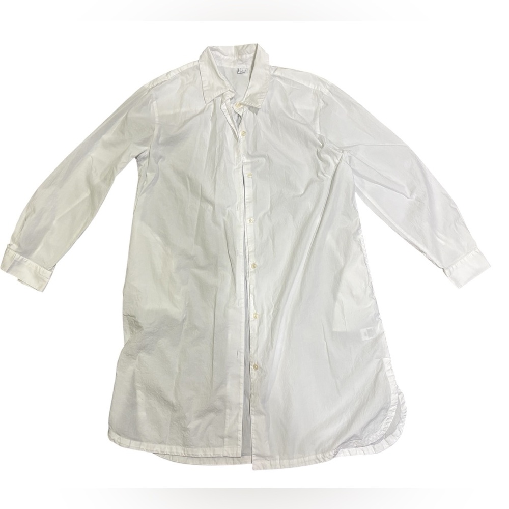 Nordstrom White Button-Up Shirt Dress 100%‎ Cotton